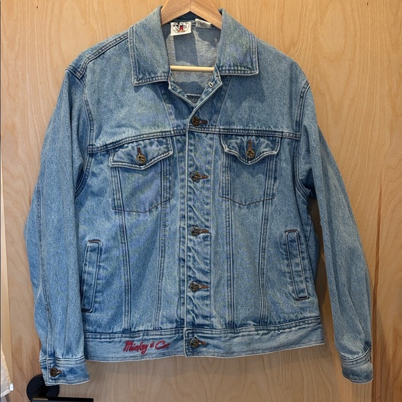 Vtg Mickey & Co. Denim Jacket Embroidered 90s Disney Size Medium - Picture 3 of 6